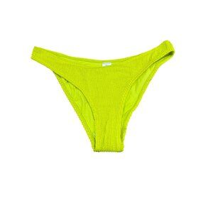 Topshop Neon Yellow Textured Bikini Bottom Women's Swimwear Size US 8/UK 12